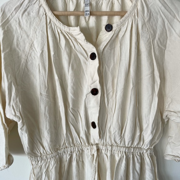 Zara TRF Midi Cream Dress Size Medium - Picture 6 of 11